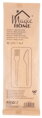 Príbor MagicHome Woodline ECO, nôž, vidlička, servítka 2 detail