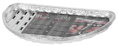 Miska MagicHome 33x19x2,0 cm, 4 ks, polkruhová, perforovaná, ALU