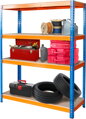 Regál Racks RAT60 HD – kovový, 4 police, 180x180x60 cm, 600 kg/polica