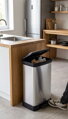 Kôš na odpadky Curver PEDAL BIN 50L, čierny/strieborný