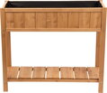 Záhon Strend Pro Garden, 89x33x76 cm, so spodnou policou, drevo, vyvýšený, s nohami