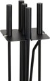 Sada kutáčov Homefire FT075BA, 4-dielna, čierna, 81 cm