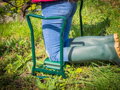Stolička Strend Pro GC4202, záhradná, skladacia, kľakadlo, 59x28x49 cm, nos. 150 kg, 16, náradie