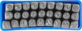 Razidlá abeceda HR59103, výška písma 3 mm, 27 ks 1 detail