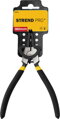 Ohnuté kliešte na poistné krúžky Strend Pro P0182D, 180 mm