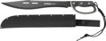 Mačeta Tactical, s puzdrom, pílkou, ochranou ruky, čierna, 61 cm