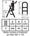 Schodíky Strend Pro LFT105 2 stupienkové, oceľové, EN14183, 150 kg 5 detail