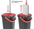 Súprava upratovacia QuickShine MagicHome, plochý mop + vedro 8 l