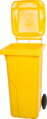 Smetná nádoba MGB 120 l, plastová, žltá, HDPE