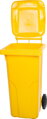 Smetná nádoba 240 l MGB, plast, žltá, popolnica na odpad 3 detail