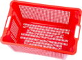 Prepravka ICS M402000 • 40 lit, 56x35x31 cm, perforovaná, červená 3 detail