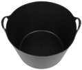 Stavebné vedro Flexi, čierne, s ušami, 55 l, 51,5x39 cm
