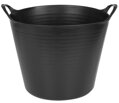 Stavebné vedro Flexi, čierne, s ušami, 27 l, 39x35,5 cm