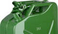 Kanister na benzín JerryCan LD20, 20 l, kovový, na PHM, zelený 1 detail