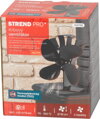 Ventilátor Strend Pro, krbový, stojanový, poháňaný teplom, 4-lopatkový, čierny