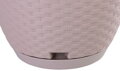Závesný kvetináč RATOLLA Round W 240, mocca, podložka, s vešiakom 2 detail