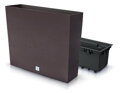 Kvetináč s vložkou RATO Case – 580x180x498 mm, hnedý
