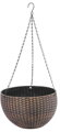 Zlatý závesný kvetináč Strend Pro Modern, 26x16 cm, s retiazkou