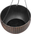 Zlatý závesný kvetináč Strend Pro Modern, 26x16 cm, s retiazkou