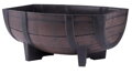Kvetináč Woodeff, 29x41x19 cm, teak, barel, efekt dreva