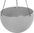 Závesný kvetináč Strend Pro Modern, visiaci, tmavošedá, 26x16cm, reťaz 1 detail