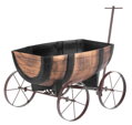 Kvetináč GDA Woodeff 817 – whiskey barel wagon, 41,5x29x19 cm