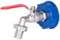 Sada na IBC nádrž – ventil 3/4", plastová redukcia 60 mm, výpust 1"