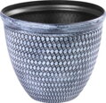 Modrý kvetináč Strend Pro Marble, 37x30 cm