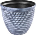 Modrý kvetináč Strend Pro Marble, 37x30 cm