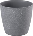 Šedý kvetináč Strend Pro Stone, 23x20,5 cm, efekt kameňa