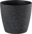 Čierny kvetináč Strend Pro Stone, 35x35 cm, efekt kameňa