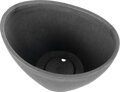 Šedý kvetináč Strend Pro Stone, 20,5x14,5 cm, efekt kameňa