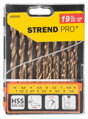 Sada vrtákov STREND PRO FD032, 19 dielna TiN HSS 2 detail