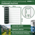Pletivo EUROPLAST 1, 600/100x50/2,20 mm, zelené, RAL 6005, Zn+PVC, ohradové, bal. 10 m