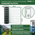 Pletivo EUROPLAST 1, 1500/100x50/2,20 mm, zelené, RAL 6005, Zn+PVC, ohradové, bal. 10 m