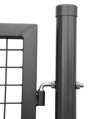 Brána Strend Pro METALTEC ECO, 1000/1200/50x50 mm, hranatý rám, antracit, jednokrídlová, záhradná, ZN+PVC, RAL7016 2 detail