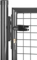 Brána Strend Pro METALTEC ECO 2, 1000/1000/50x50 mm, okrúhly rám, antracit, jednokrídlová, záhradná, ZN+PVC, RAL7016 4 detail