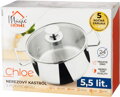 Kastról MagicHome Chloe, hrniec, 24 cm, 5,5 lit., so sklenenou pokrievkou, nerez