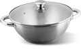 Hrniec Wok MagicHome Chloe, 26 cm, 5 lit., so sklenenou pokrievkou, nerez