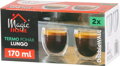 Pohár MagicHome na kávu/čaj, termo s dvojitou stenou, 170 ml, bal. 2 ks