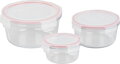Dózy MagicHome sada 3 ks, sklenené okrúhle, 370/800/1500 ml