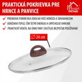 Pokrievka MagicHome Black Marble Line, 24 cm, sklenená