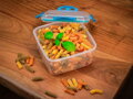 Dózy na potraviny MagicHome Lunchbox, 1,2 lit, sada 3 ks, štvorcová, Clip, 11, náradie