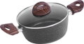 Hrniec MagicHome Black Marble Line, 20 cm, 2,2 l, s pokrievkou