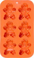 Forma na pečenie, vianoce, silikón, perníček, 29,5x17,5x2,7 cm, 6 ks 2 detail