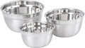Miska MagicHome, nerez, s vekom, sada 3 ks, 14-16-18 cm