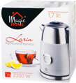 Kanvica MagicHome Laria 1,7 l, rýchlovarná, šedá, s teplomerom