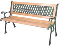 Záhradná lavica GODIVA, 122x54x73 cm, drevo/plast