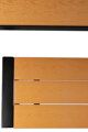 Set GARDIVA záhradný, stôl 118x58x75,5 cm, 2x lavička 108x25x45 cm