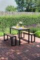 Set GARDIVA záhradný, stôl 118x58x75,5 cm, 2x lavička 108x25x45 cm